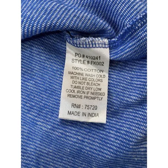 Reclaim Men’s Blue Drop Needle Long Sleeve Lightweight Thermal Size Large - Picture 5 of 5